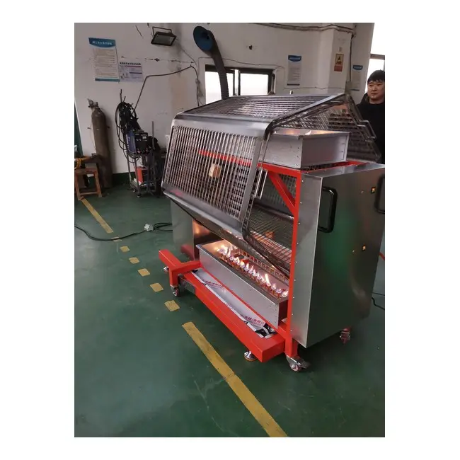 Hete Verkoop Commerciële Braziliaanse Grill Lamsrotisseries Roterende Bbq Grill Machine