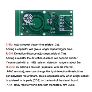 DIYmall RCWL-0516 Mikrowellen-Doppler-Radar-Sensor-Schalter-Modul Bewegungsmelder-Sensor-Modul für Arduino