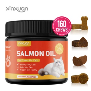 Custom Salmon Soft Chews para gatos Pet Suplemento Saúde Treats Vitaminas Alimentos com óleo de peixe Omega3 6 9 DHA EPA - Product Image 1