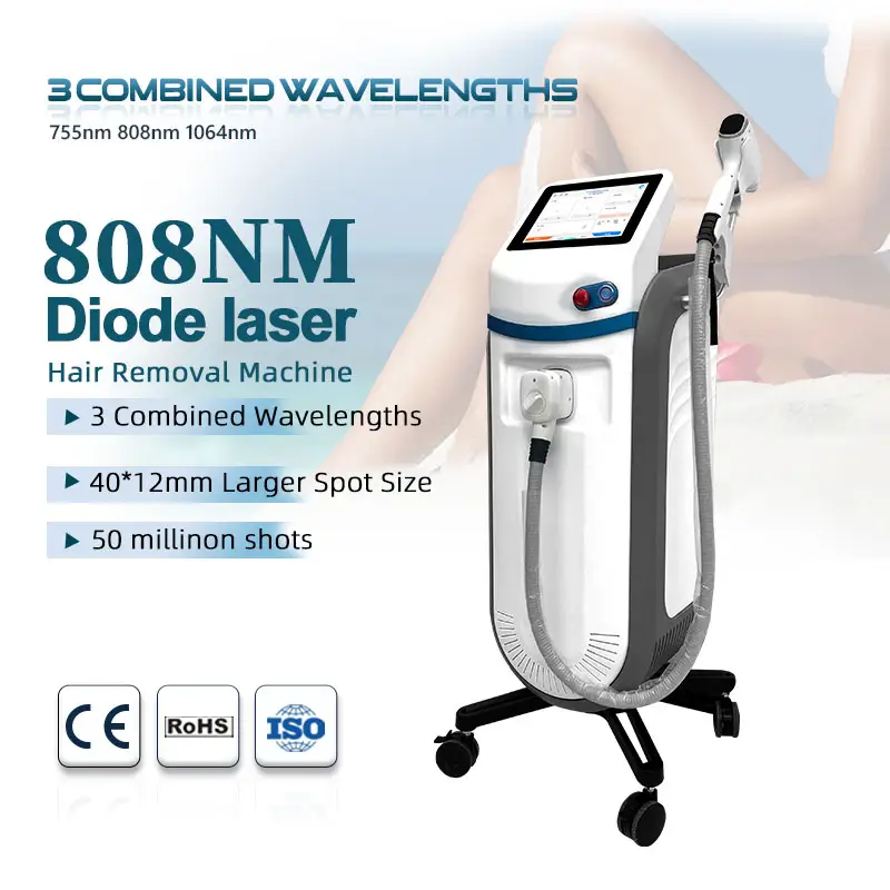 2024 Tratamento a laser de alta potência 808 1064nm máquina de depilação a laser de diodo soprano máquina de depilação a laser de titânio