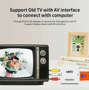 AV to VGA composito AV CVBS da 3RCA a VGA adattatore convertitore Video con 3.5mm Audio - Product Image 5