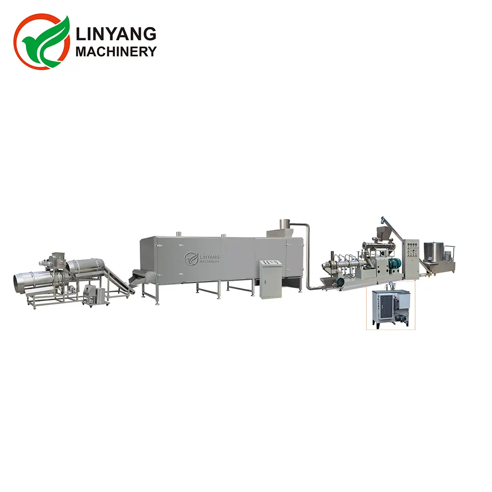 Animal pet dog food fish feed pellet production line extruder machine manufacturing equipment