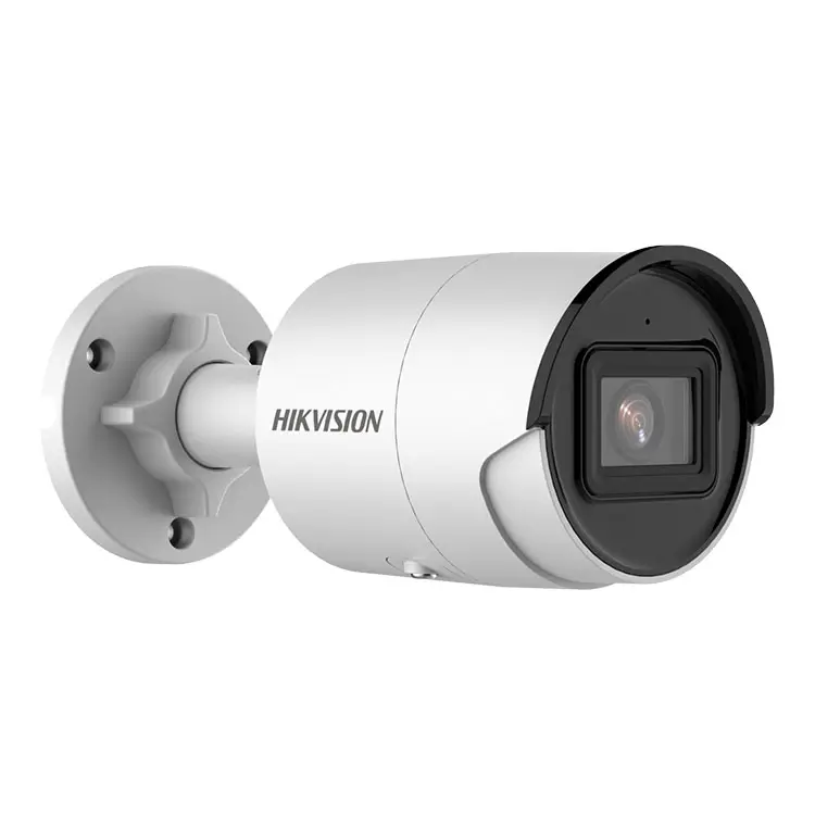 ไมค์ในตัวใช้ได้กับกล้อง IP Hikvision กล้องเครือข่ายหัวกระสุนขนาดเล็ก4K 8MP DS-2CD2086G2-IU