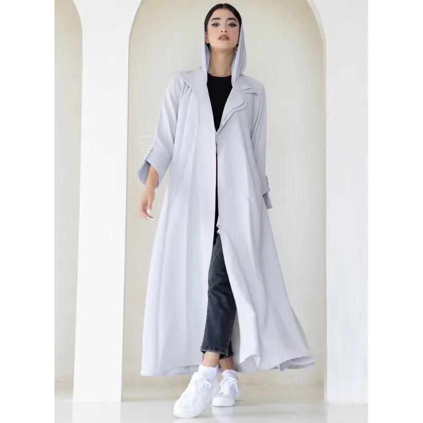 Plain Colors Dubai Abaya High Quality Polyester Casual Muslim Women Abaya Dress