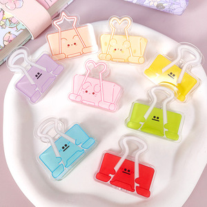 Bán buôn khuyến mại Quà Tặng rõ ràng mạnh mẽ nhựa <span class=keywords><strong>Clip</strong></span> dễ thương đôi in phim hoạt hình tùy chỉnh Acrylic Clips cho giấy - Product Image 1