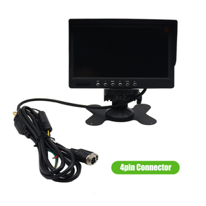 2 Channel 7 Inch Vehicle <strong>LCD</strong> Rear View Monitor CVBS Backup <strong>Reverse</strong> <strong>Display</strong> with 4PIN Connector for Cars and Trucks - Product Image 1