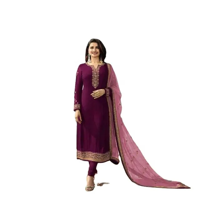 Surat dernier costume Salwar fête porter Fancy Kurti avec Sharara vêtements ethniques Anarkali costumes pour les femmes au prix de gros