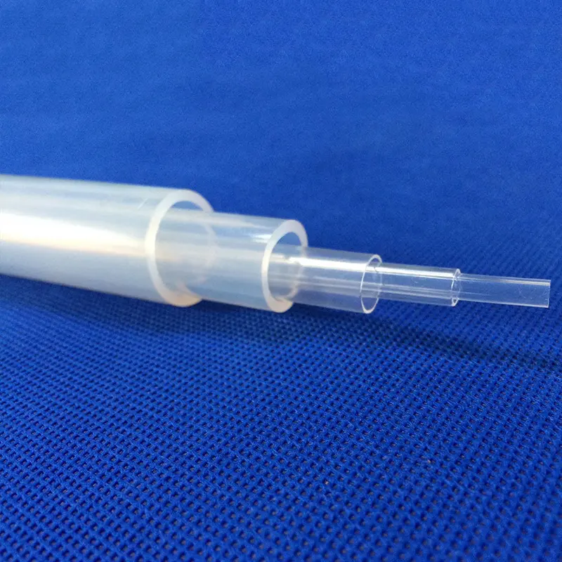 Tube transparent F4 Ptfe Tube alambiqué en Ptfe personnalisé flexible Fabricant de tuyaux doublés en Ptfe à téflonnage Oem/Odm