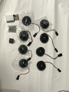 ชุดหลอดไฟ LED อัปเกรดแบบรมควันจำนวน8ชิ้น,ไฟสไตล์ LED 73มม. ใช้งานร่วมกับ LAND ROVER DEFENDER <span class=keywords><strong>90</strong></span> 110