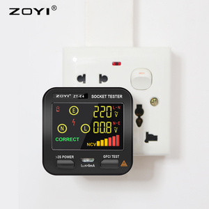 ZOYI Plug <strong>Circuit</strong> <strong>Tester</strong> EU UK US Intelligent <strong>Use</strong> Arrow to Indicate Line Position Socket Leakage <strong>Tester</strong> with Led Display - Product Image 6