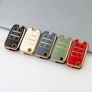 Gold Edge <strong>Key</strong> Fob Cover Fit for Roewe RX5 <strong>MG</strong> <strong>ZS</strong> GT GS 350 360 750 W5 Class Accessories Soft TPU Protection Car Case Shell - Product Image 6