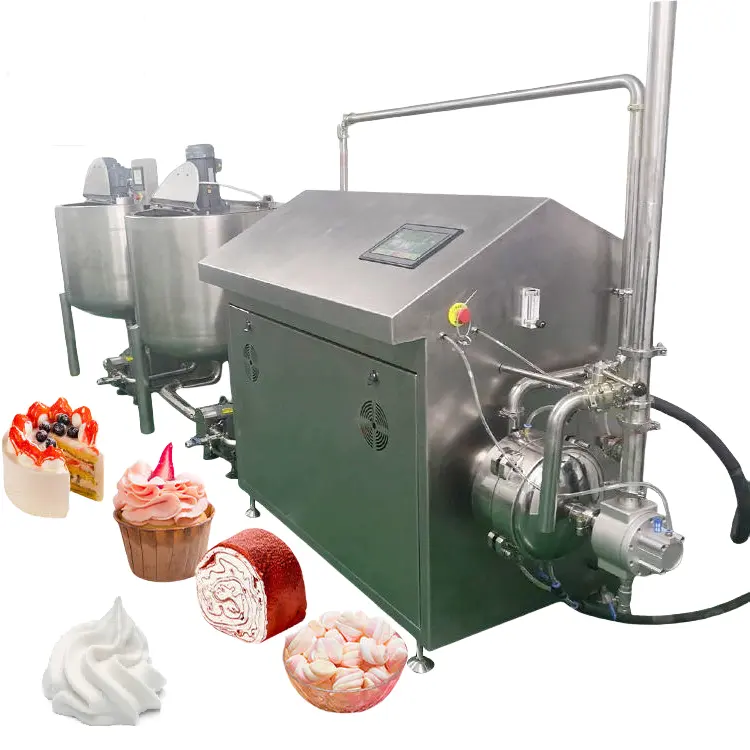 Inflável automática contínua pastelaria massa creme bolo aeração máquina especial pastelaria bolo distribuidor equipamentos para venda