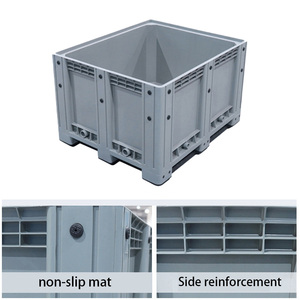 Caja de paletas de plástico sólido, reciclable, reutilizable, de la mejor calidad, contenedores a granel de frutas, contenedor de paletas de plástico grande con ruedas - Product Image 4
