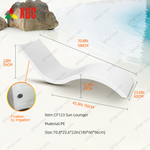 كرسي الاستلقاء على سطح السفينة لحمام السباحة الخارجي من البولي إيثيلين PE ، كرسي الاستلقاء لحمام الشمس وحمام السباحة ، حديقة في كرسي مائي على حافة المسبح ، كراسي الاستلقاء تحت الشمس - Product Image 2