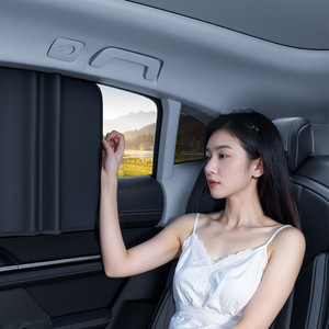 Tipo di aspirazione magnetica con rete per tende ad arco in filo a nido d'ape con Design a rete per parabrezza in PE modello parasole per auto pieghevole - Product Image 3