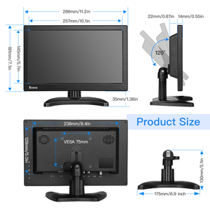 11.6 Inch <strong>LCD</strong> <strong>Monitor</strong> 1366x768 W/ VGA <strong>BNC</strong> AV <strong>Inputs</strong> Built-in Speaker Eyoyo Portable Smart <strong>Monitor</strong>