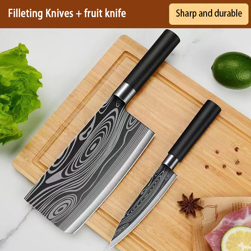 Argent-Couteau à fileter + Couteau à fruits