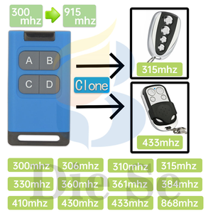 รีโมทคอนโทรลควบคุมระยะไกลหลายความถี่280-868MHZ รีโมทคอนโทรลประตูโรงรถ - Product Image 3