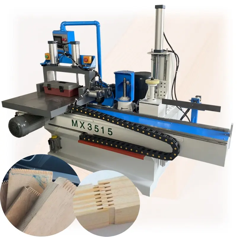 टिम्बर मिल के लिए स्वचालित लकड़ी टेनोनिंग मशीन लकड़ी फिंगर बोर्ड जोड़ने की मशीन लकड़ी लिबास फिंगर जोड़ने की मशीन