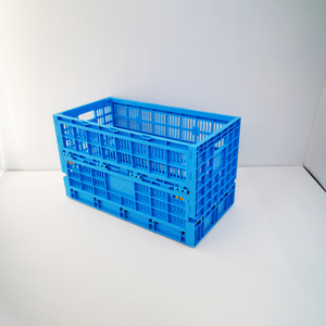 Collapsible Plastic Foldable Container <strong>Stackable</strong> Storage <strong>Crate</strong> for <strong>Wood</strong> and Folding Containers - Product Image 3