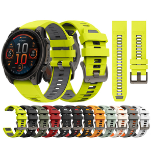 ShanHai QuickFit 22mm 26mm Silicone Strap for Garmin <strong>Fenix</strong> 8 E 7X 7 6 6X 5 5X Plus/Epix Pro Gen 2 Enduro <strong>3</strong> Bracelet Watchband - Product Image 2
