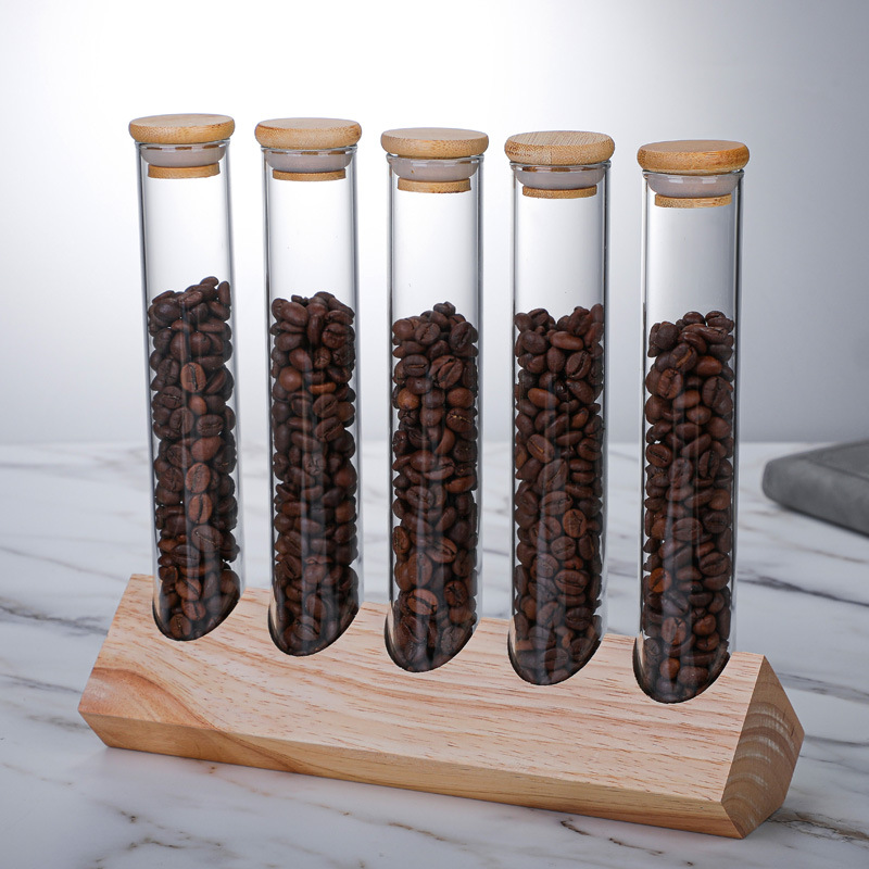 5 tubes + support en bois