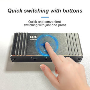 Conmutador HDMI bidireccional de 8K, 2 puertos, transmisión bidireccional, divisor de conmutador 2x1 HDMI2.1, 2 en 1 salida