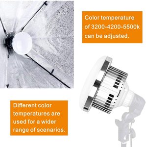 写真写真ビデオスタジオ照明用リモコン付き85W5700K省エネLED電球 - Product Image 3