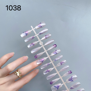 人工指ネイル2024年Gilding新デザインイン人気メタリック人工指ネイル工場直接価格 - Product Image 6