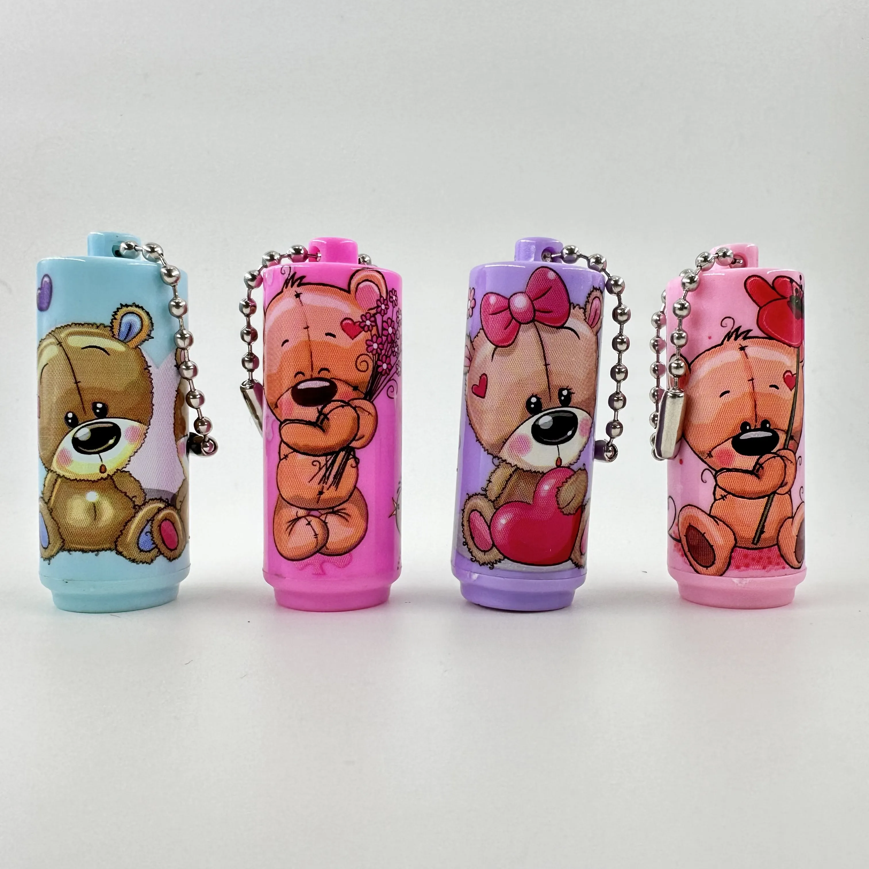 Jumlah pesanan Minimum desain beruang kecil lucu multifungsi mainan anak gantungan kunci Led