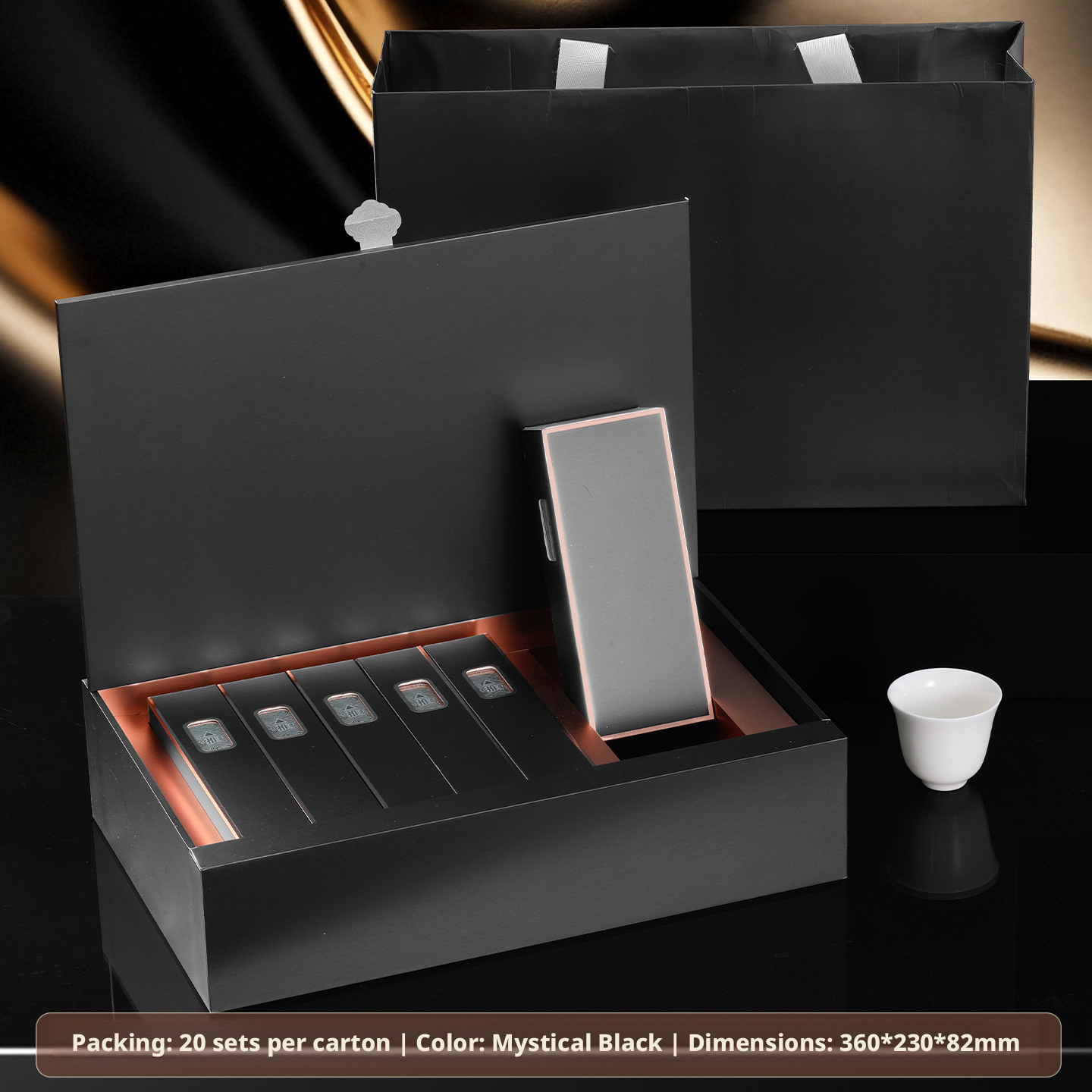 Mysterious Black 100g no contiene hojas de té