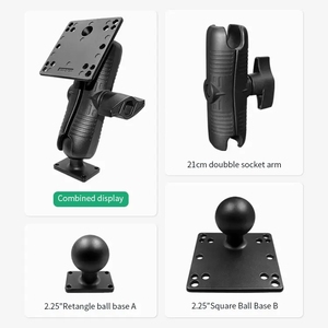 360 Degree Tv <strong>Mounts</strong> Vesa 100x100 Monitor Adapter <strong>2</strong>.25'' square Ball Car Truck Mounted Computer Holder Monitor Arm Vesa for Ram - Product Image 4