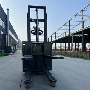 1.5 Ton Fully Electric Double Lift Stacker <strong>Crane</strong> Forged for Efficient <strong>Loading</strong> &amp; <strong>Unloading</strong> in Factories Workshops &amp; Warehouses