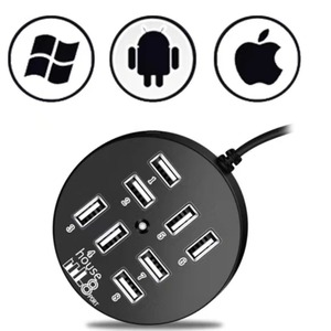 Collega fino A 2 dispositivi senza un adattatore di alimentazione massima velocità di trasferimento dati Multi dispositivi Mini HUB portatile 8 porte - Product Image 2