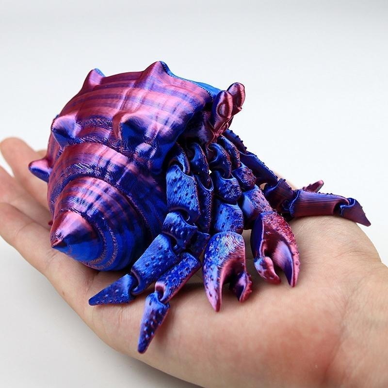 18cm red and blue hermit crab