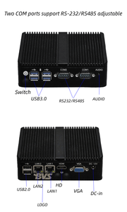 Intel Celeron X86ขนาดเล็กสำหรับอุตสาหกรรม CPU 2.0 GHz DDR3 1 * HD-MI 1 * VGA 2 * RS232คอมพิวเตอร์ขนาดเล็ก - Product Image 3