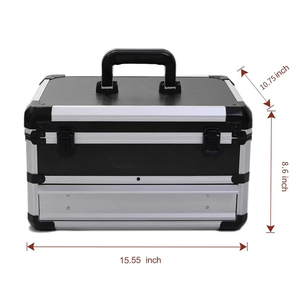 高容量工具箱硬盒工具组织器储物柜带锁和抽屉手提箱 - Product Image 2