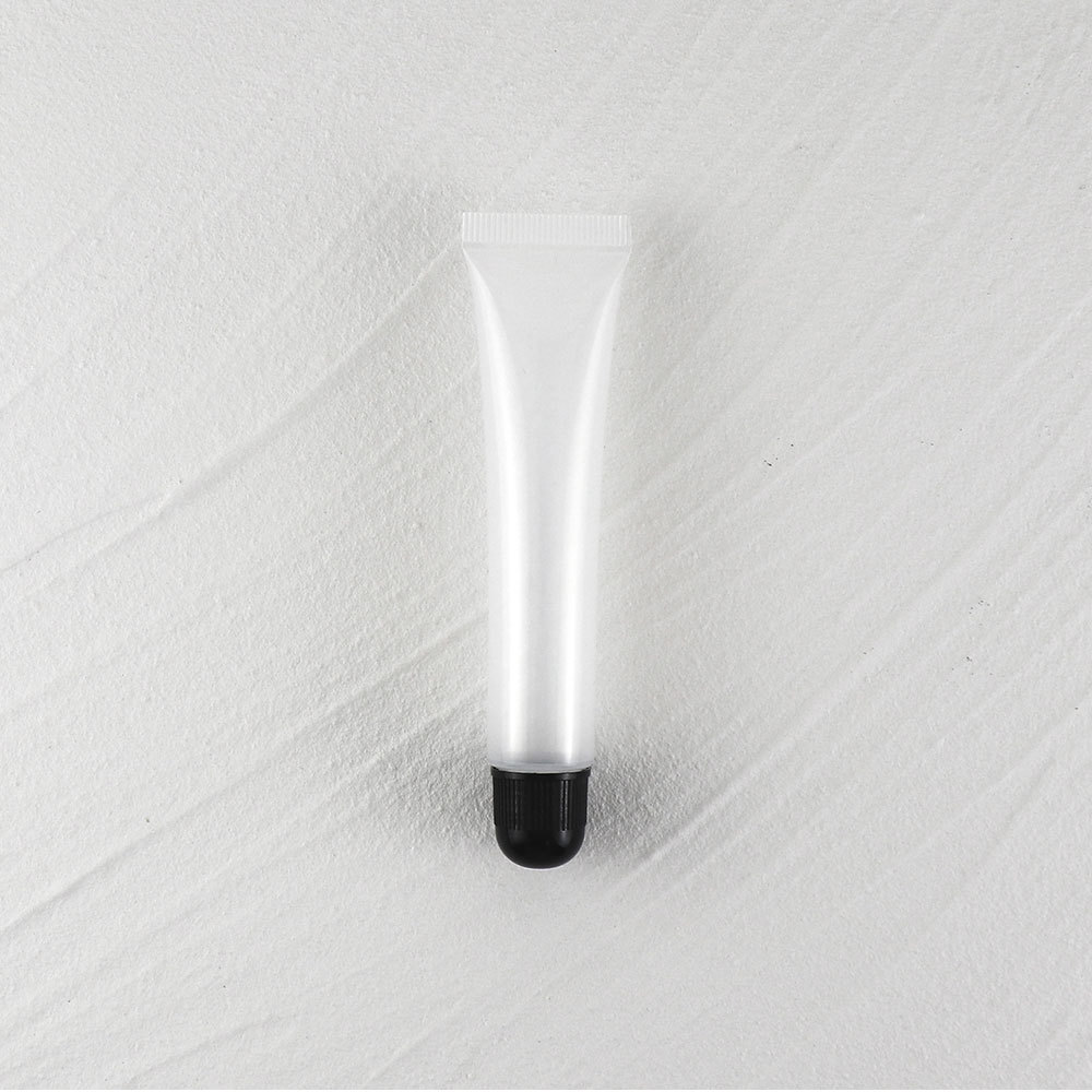 20g clear tube+black round head lipstick lid+plug