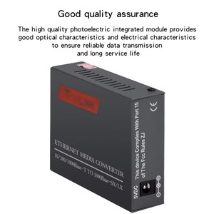 1000Mbps网联千兆SC端口3公里HTB-GS-03 AB光纤媒体收发器转换器，带5V 1A电源适配器 - Product Image 3