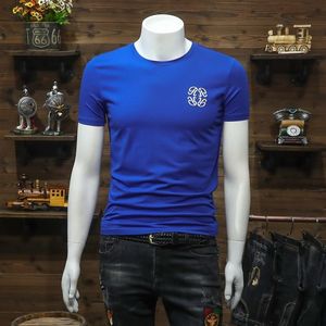 เสื้อยืดพิมพ์ลายสำหรับผู้ชาย, เสื้อยืดคอกลมแขนสั้นลำลองผ้าโพลีเอสเตอร์ลายสีพื้น - Product Image 1