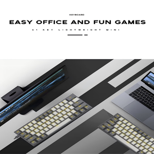 LOGO LOW MOQ personalizar profesional 61 teclas LED retroiluminado Teclado mecánico para juegos USB con cable 60 por ciento Teclado mecánico - Product Image 2