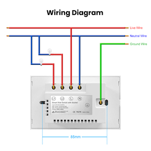 AVATTO Wifi 1Gang <strong>2</strong> Gang Smart Home Wall Plugs with <strong>Switch</strong> Socket Smart Tuya Israel Standard Sockets and <strong>Switch</strong> - Product Image 5