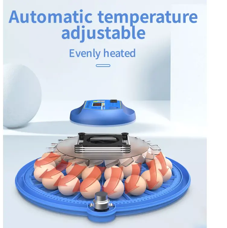 16 30 48 uova incubatrice solare per uova in vendita con rotazione delle uova completamente automatica e incubatrice per pollo con controllo dell'umidità della temperatura