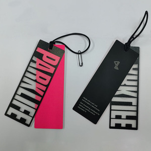 Etiquetas colgantes de ropa ecológicas personalizadas, logotipo de marca reciclado de 5*9cm con cordón, bolsas de etiquetas de papel impresas para ropa, zapatos - Product Image 2