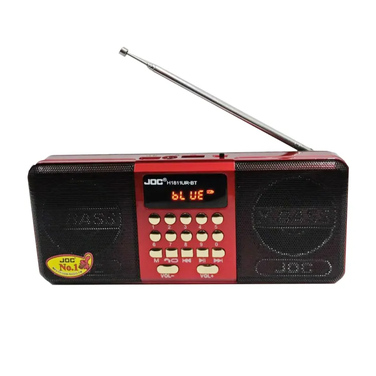 Joc Trade H1811Bt N1811Ur H1811-BT Digital wiederauf ladbare Tasche Kleine Autoscan Bt Fm Radio Empfänger mit Doppel lautsprecher