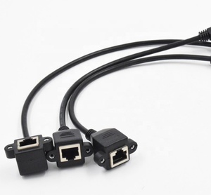 Özel 1m 2m 3m 8p8c Rj45 Panel montaj vidası Utp Ethernet Lan kablosu Rj45 Cat5e kedi 6 cat6e erkek kadın ağ uzatma kablosu - Product Image 6