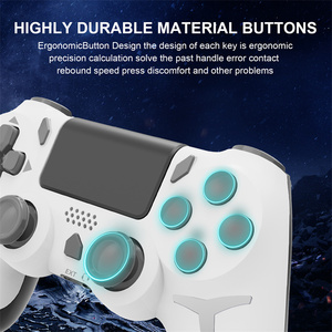 YLW PS4ジョイスティック用人间工学的デザインと振動モーターを備えた新しいプライベートPS4ゲームパッドRGBライトワイヤレスコントローラー
