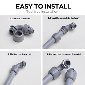 Elektrik PVC esnek boru için üstün kaliteli boru konektörü metalik olmayan sıvı sıkı bağlantı parçaları - Product Image 6