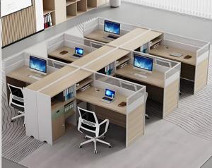 Escritorio contemporáneo de un solo ordenador, moderno, sencillo y elegante, escritorio de madera para oficina, muebles de oficina para edificio de oficinas - Product Image 5