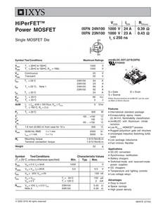 IXFN23N100 IXFN24N100 SOT-227B 23A/24A/1000V N通道电源模块 - Product Image 4